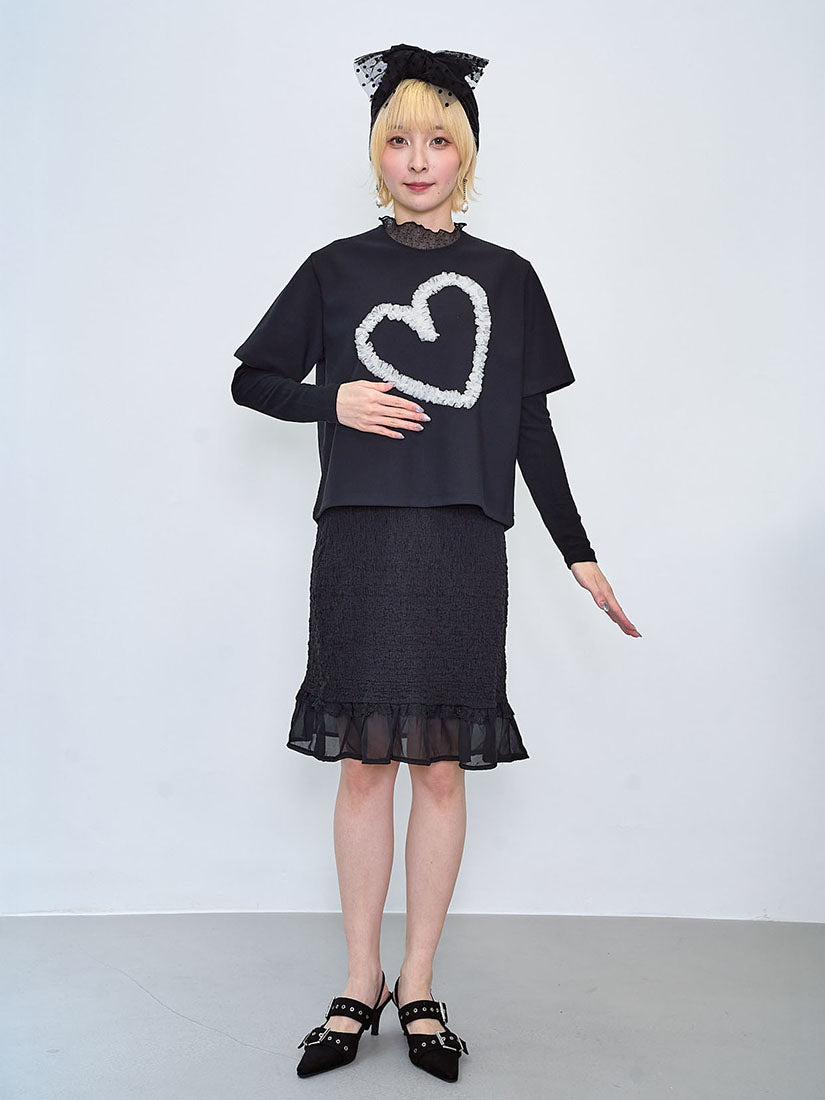 Dot Mesh Mock Neck Top (2 Colours)