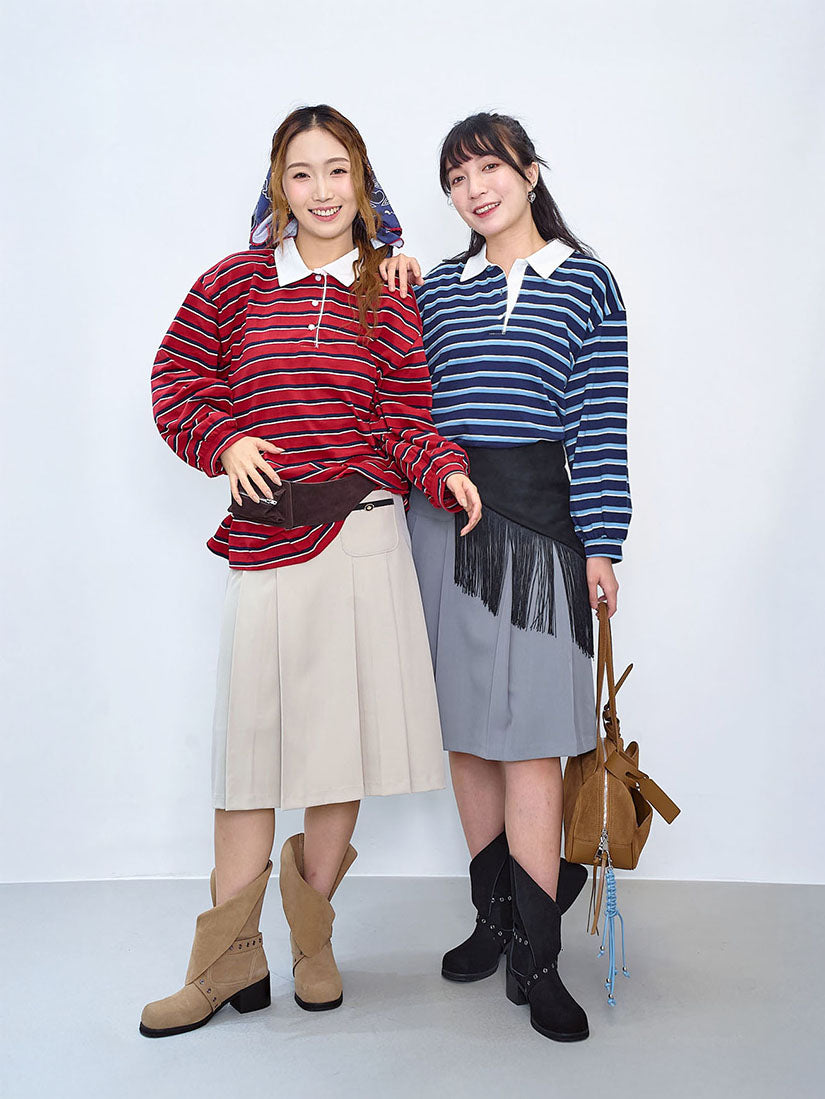 Striped Polo Top (2 Colours)