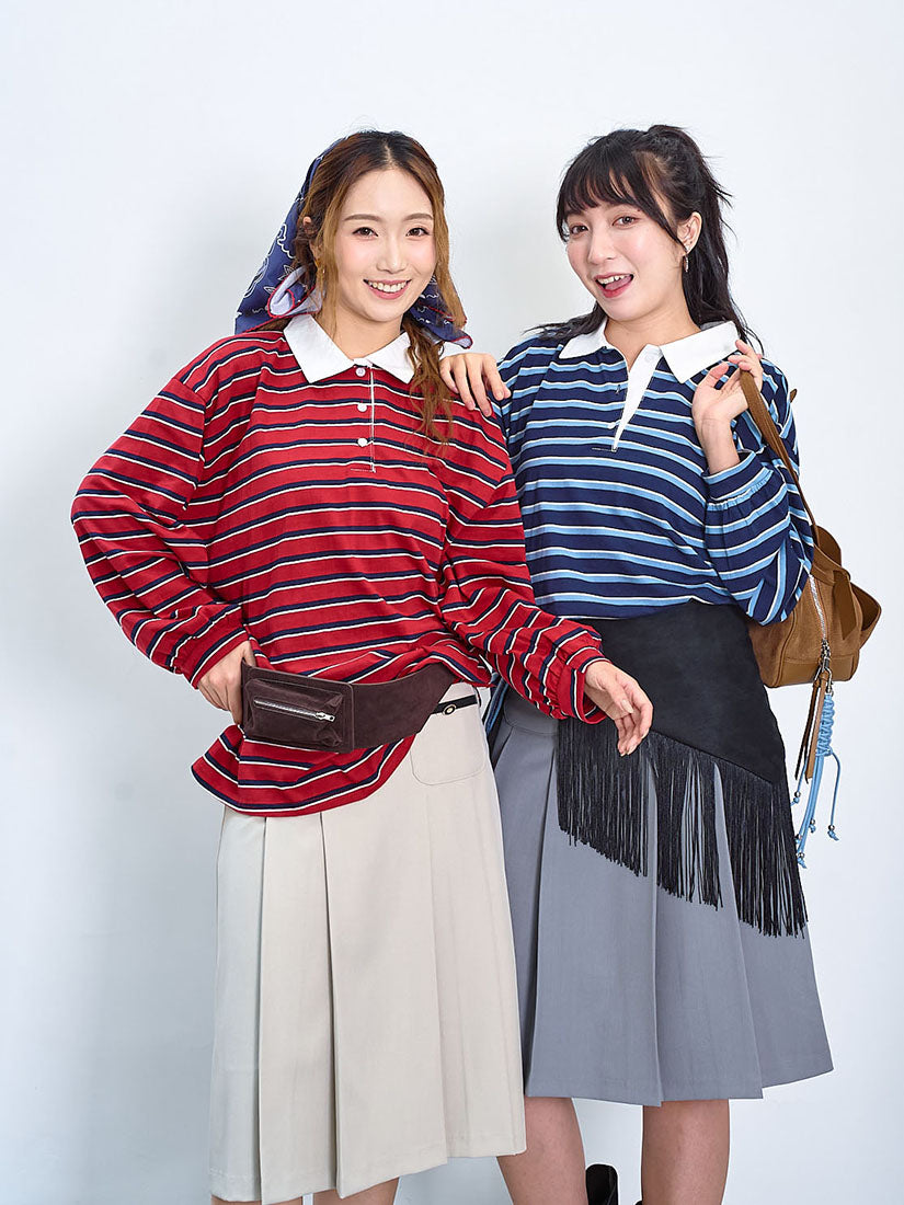 Striped Polo Top (2 Colours)