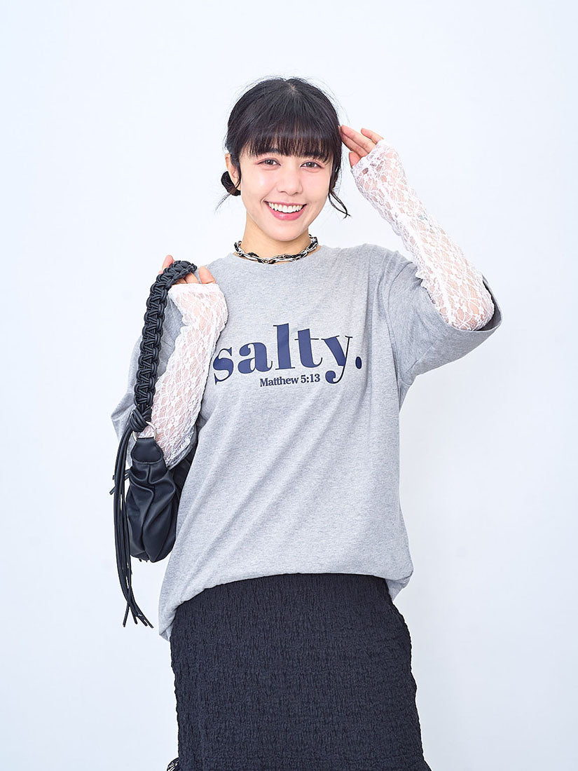 Lace Sleeve 'Salty' Tee (2 Colours)