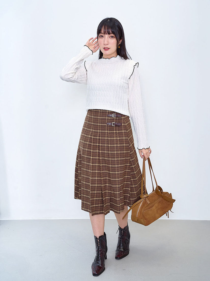 Lettuce Edge Detail Wrinkle Top (2 Colours)