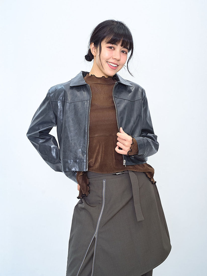 Lettuce Edge Mesh Velvet Top (3 Colours)