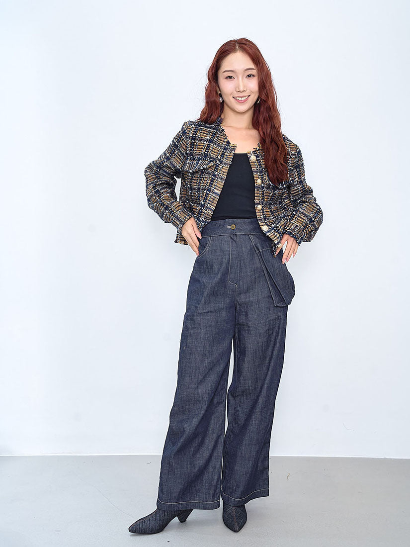 Golden Checkered Tweed Jacket (2 Colours)