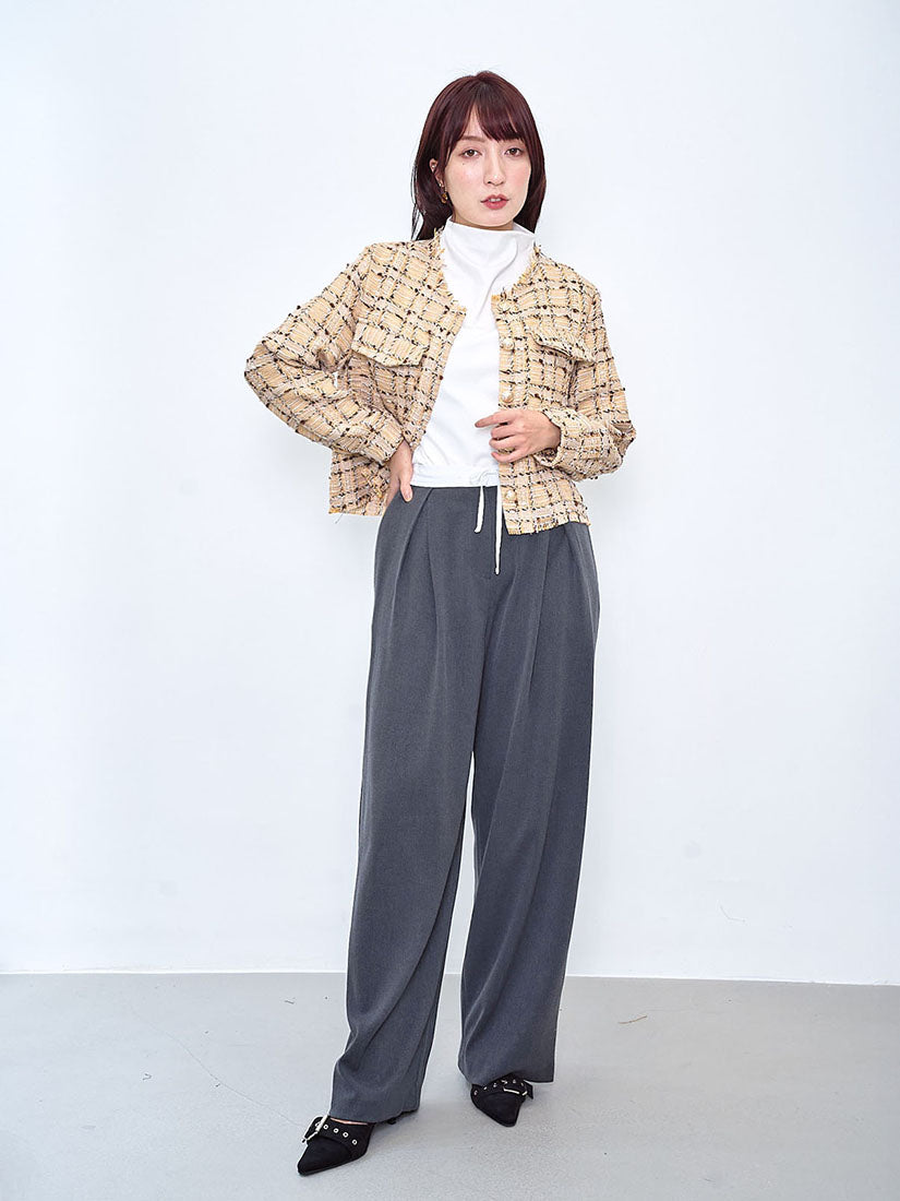 Golden Checkered Tweed Jacket (2 Colours)