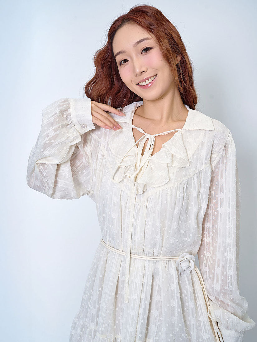 Ruffle V Neck Tiered Dress (2 Colours)