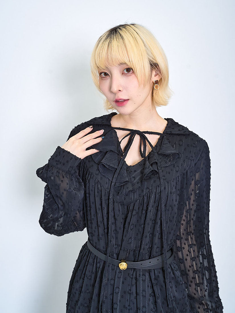 Ruffle V Neck Tiered Dress (2 Colours)