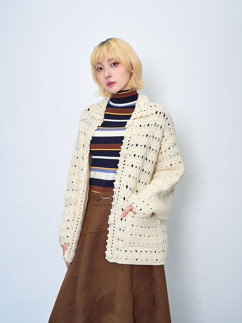 Crochet Knit Cardigan (2 Colours)
