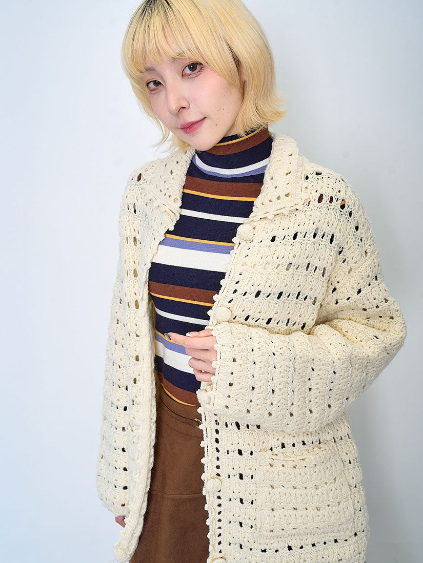 Crochet Knit Cardigan (2 Colours)