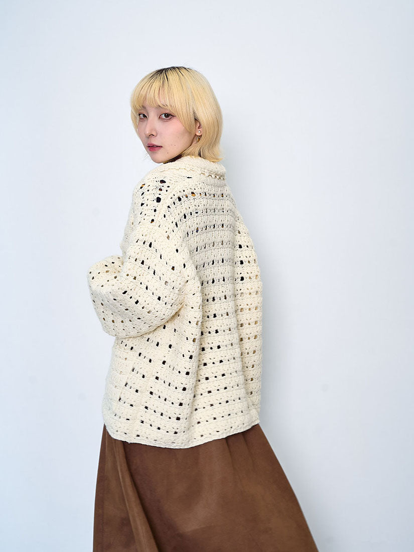 Crochet Knit Cardigan (2 Colours)