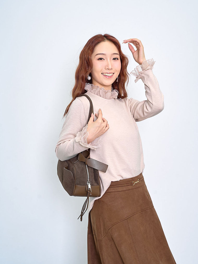 Layered Ruffle Mesh Neck Top (3 Colours)