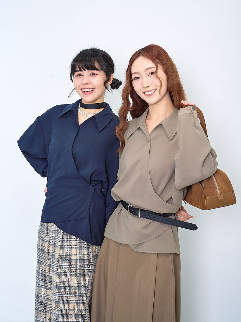 Wrap Drape Shirt (2 Colours)