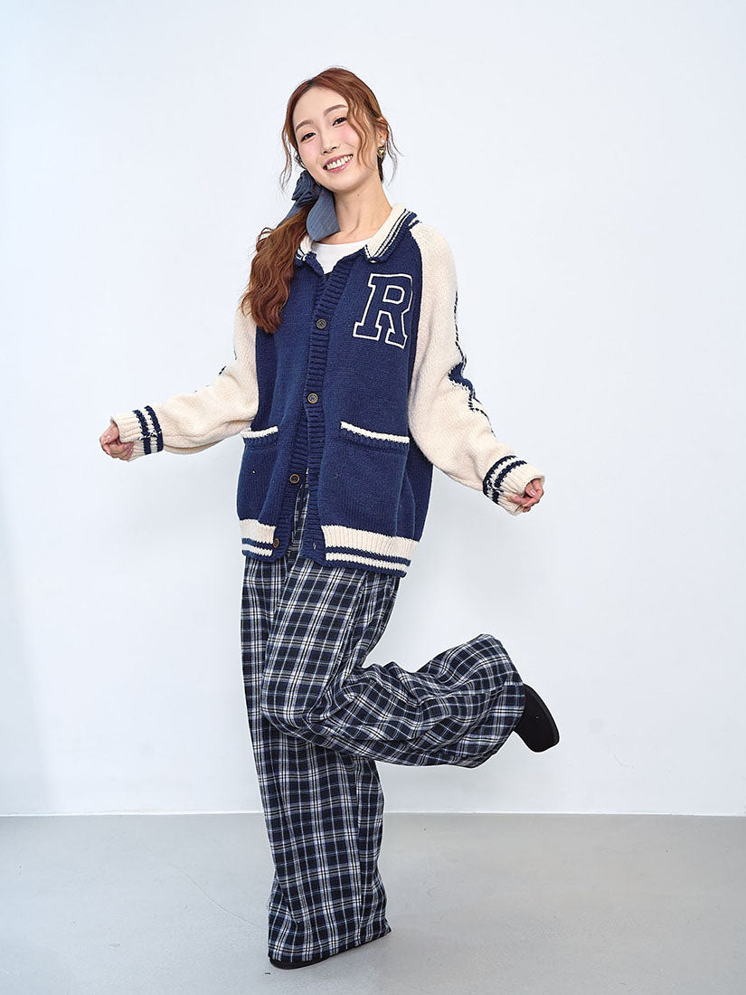 Drawstring Waist Tartan Pants (2 Colours)