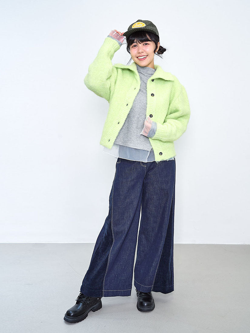 Fluffy Turtle Neck Cardigan (2 Colours)