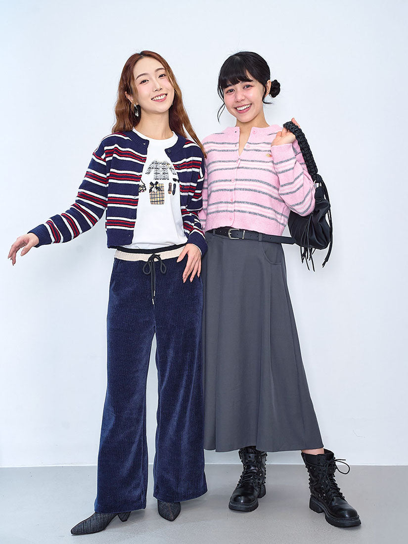 Striped Crop Cardigan (2 Colours)