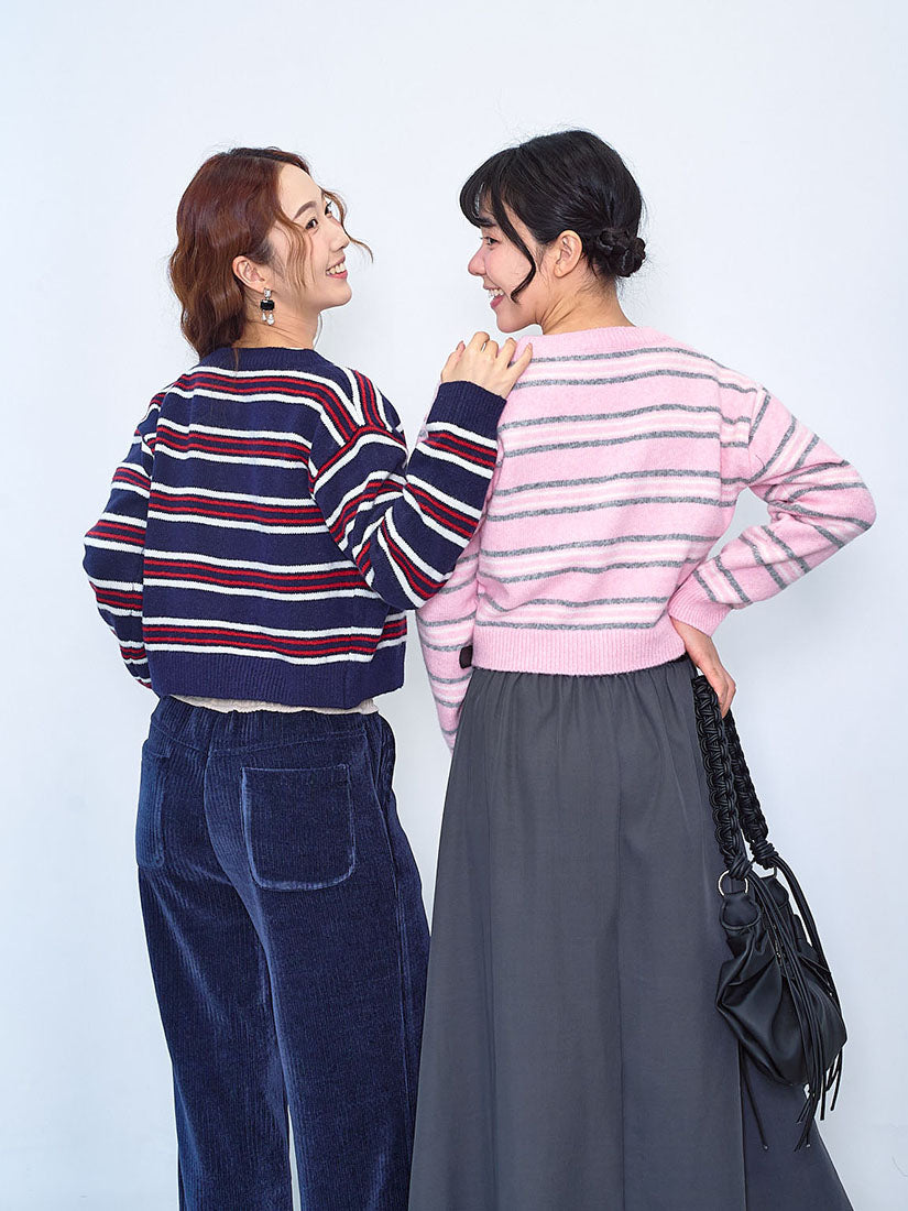 Striped Crop Cardigan (2 Colours)