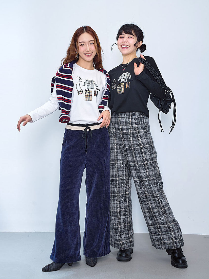 Apparel Embellished Long Sleeve Tee (2 Colours)