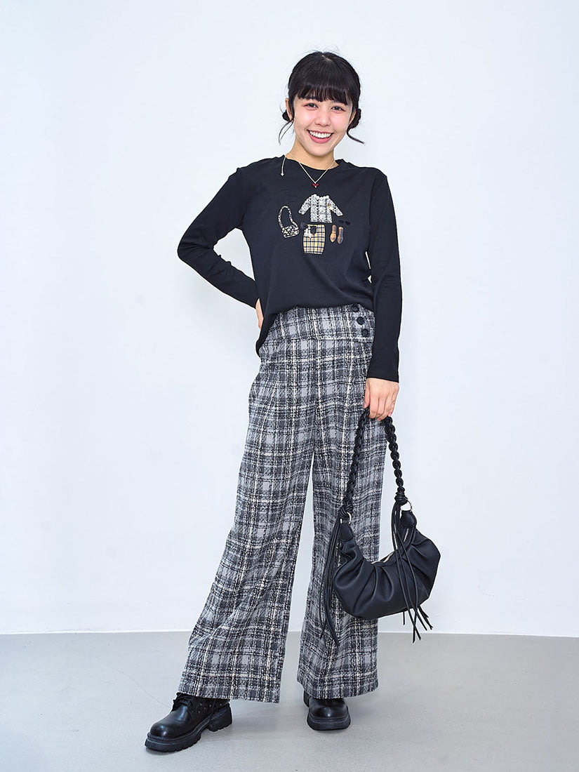 Apparel Embellished Long Sleeve Tee (2 Colours)