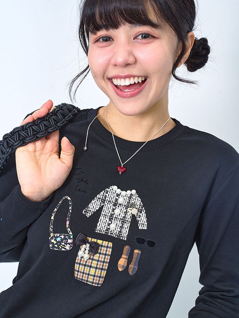 Apparel Embellished Long Sleeve Tee (2 Colours)