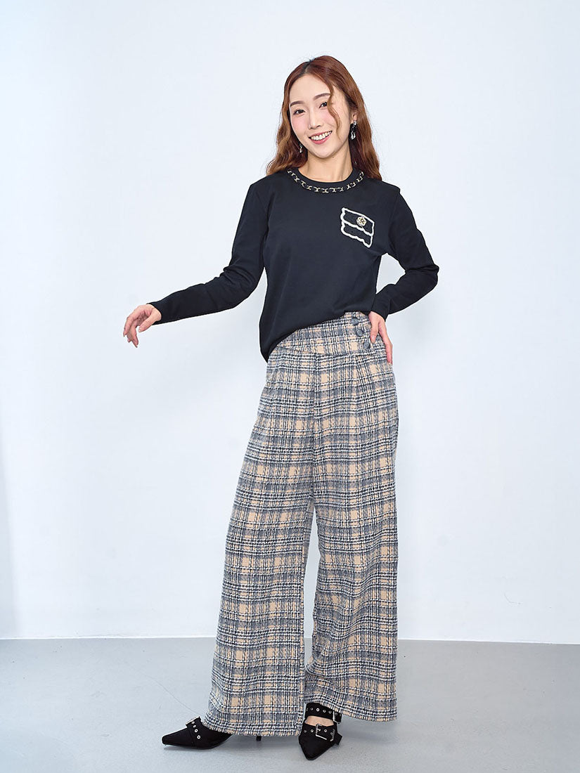 Crochet Pocket Long Sleeve Tee (2 Colours)