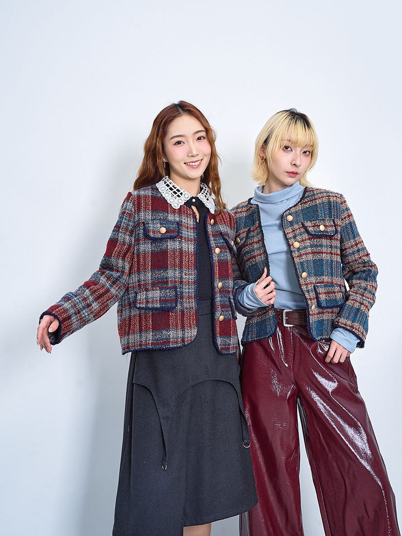 Golden Button Tweed Jacket (2 Colours)