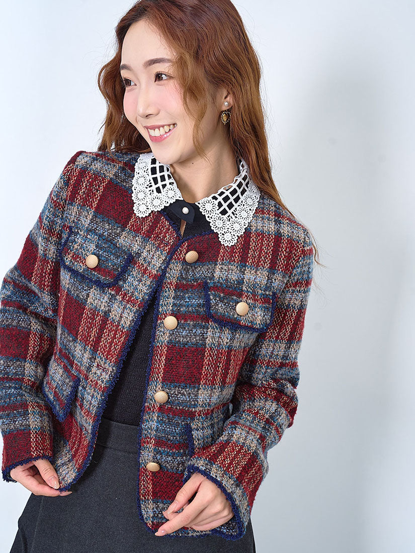 Golden Button Tweed Jacket (2 Colours)