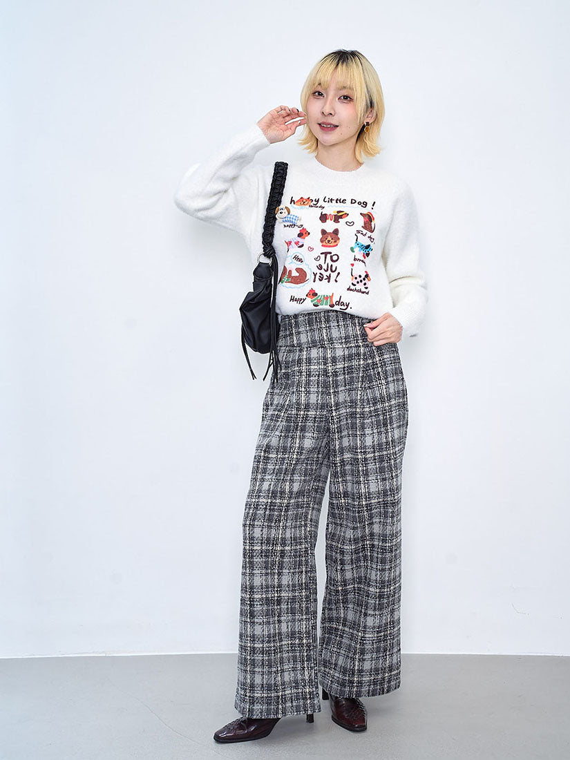 Fluffy Puppy Printed Sweater (2 Colours)