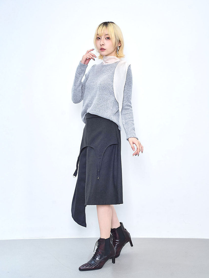 Ganza Tie Neck Knit Top (2 Colours)