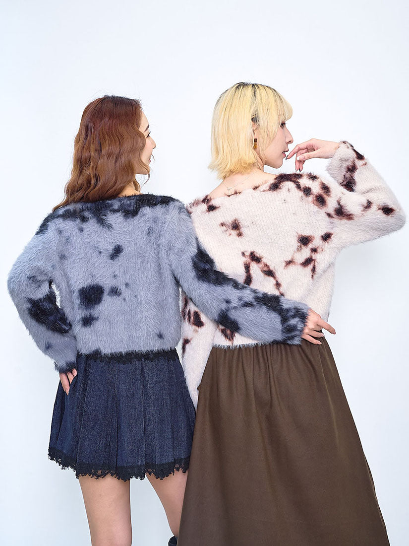 Hairy Ink Printed Crop Sweater (2 Colours)