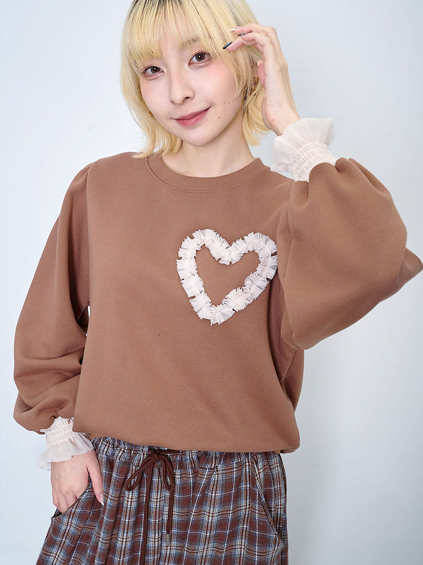 Ruffle Heart Sweatshirt (2 Colours)