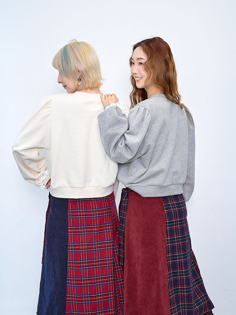 Wrap Tartan Panel Skirt (2 Colours)