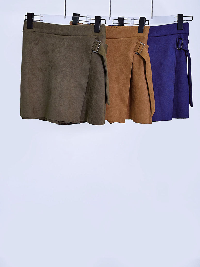 Layered Wrap Suede Shorts (3 Colours)
