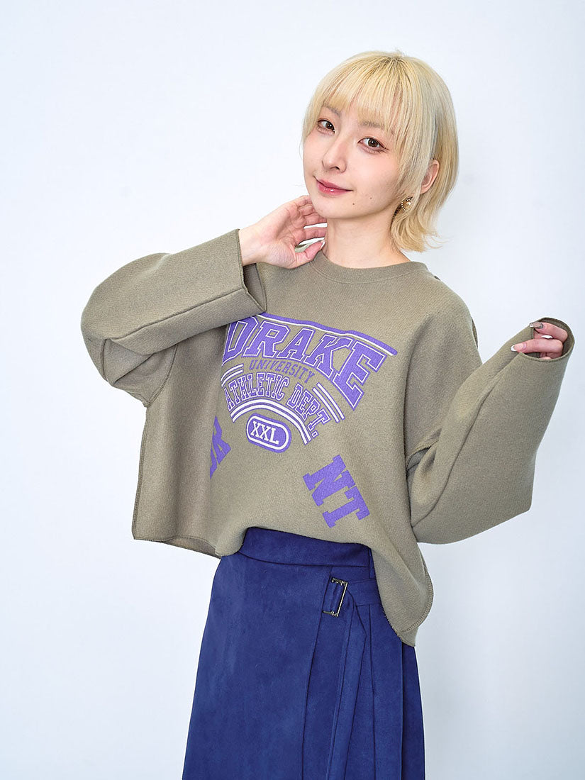 'Drake' Printed Brushed Crop Top (2 Colours)