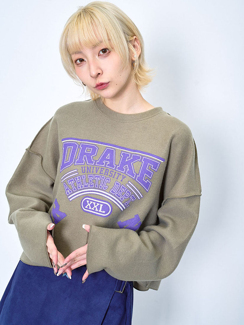 'Drake' Printed Brushed Crop Top (2 Colours)