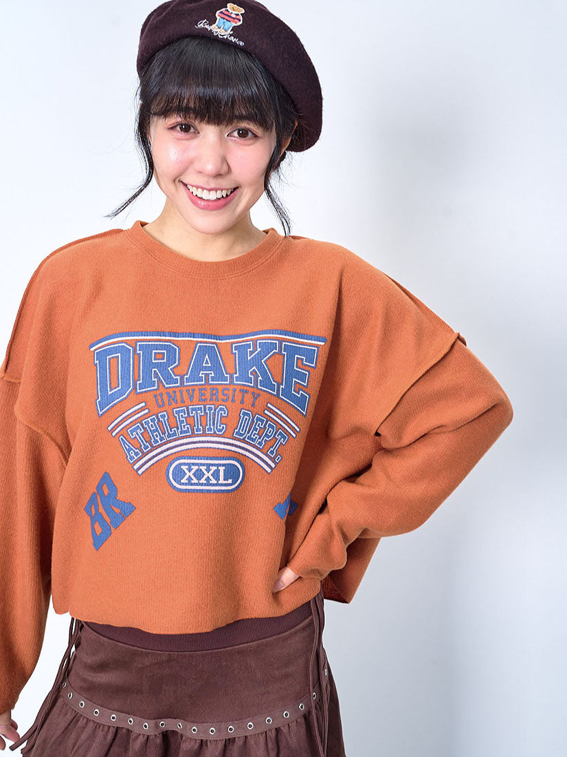 'Drake' Printed Brushed Crop Top (2 Colours)