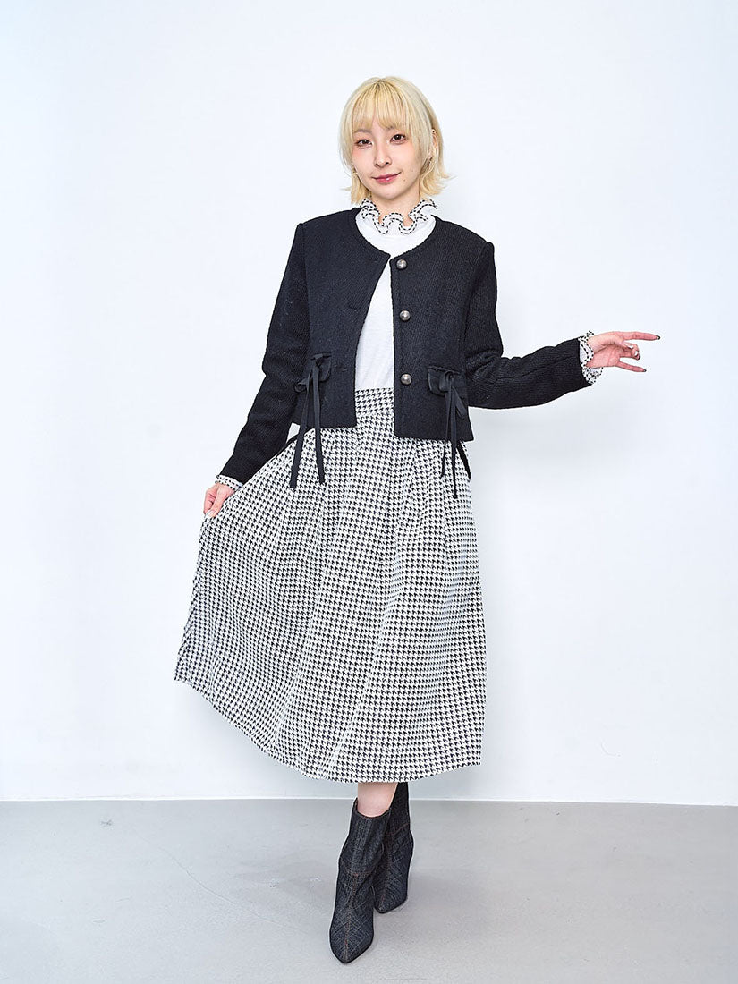 Chiffon Pleated Ruffle Collar Cuff Top (3 Colours)