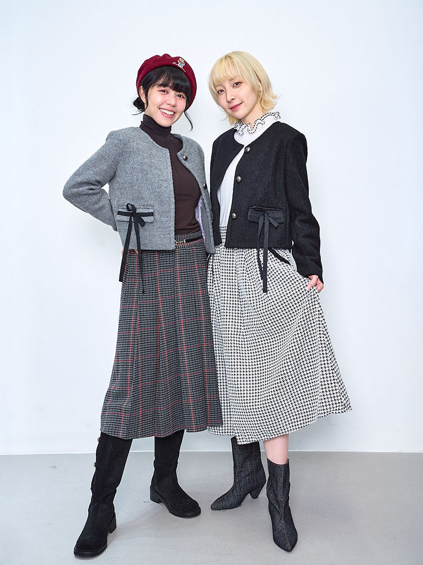 Ribbon Bow Pocket Jacket (2 Colours)