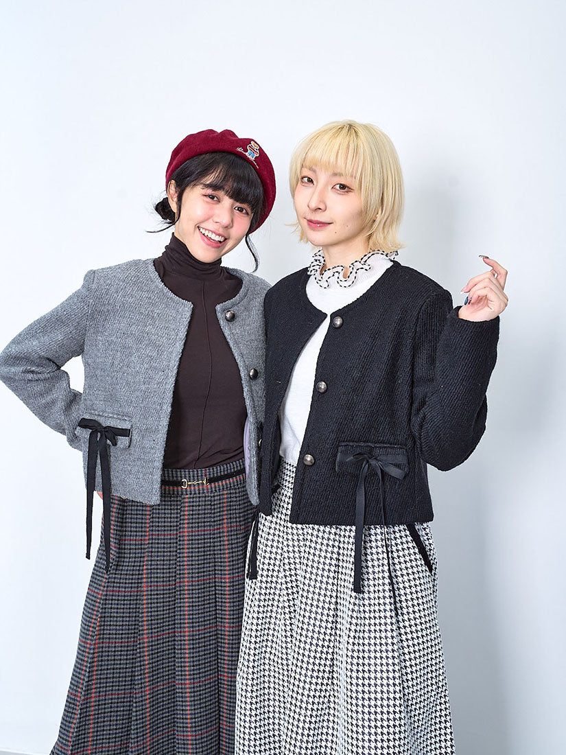 Ribbon Bow Pocket Jacket (2 Colours)