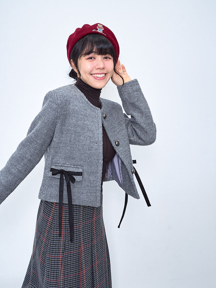 Ribbon Bow Pocket Jacket (2 Colours)