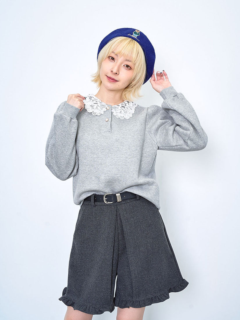 Ruffle Hem Pleated Shorts (2 Colours)