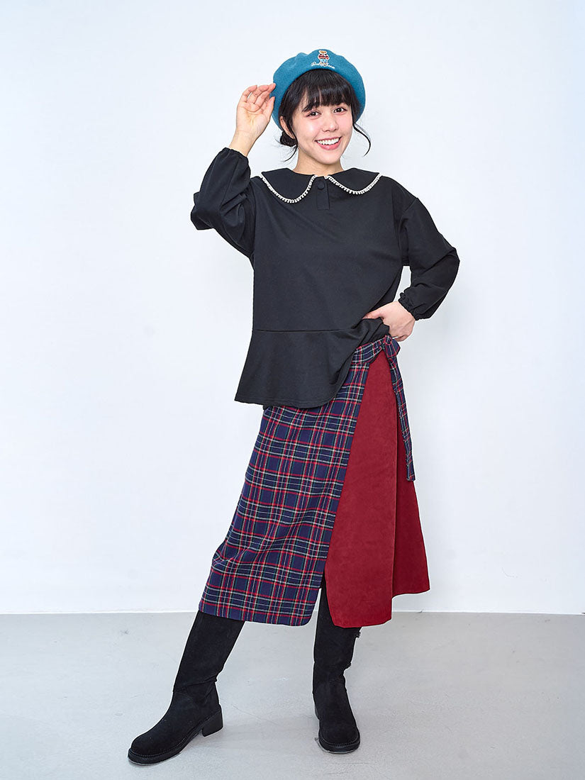 Pom Pom Collar Sweatshirt (2 Colours)