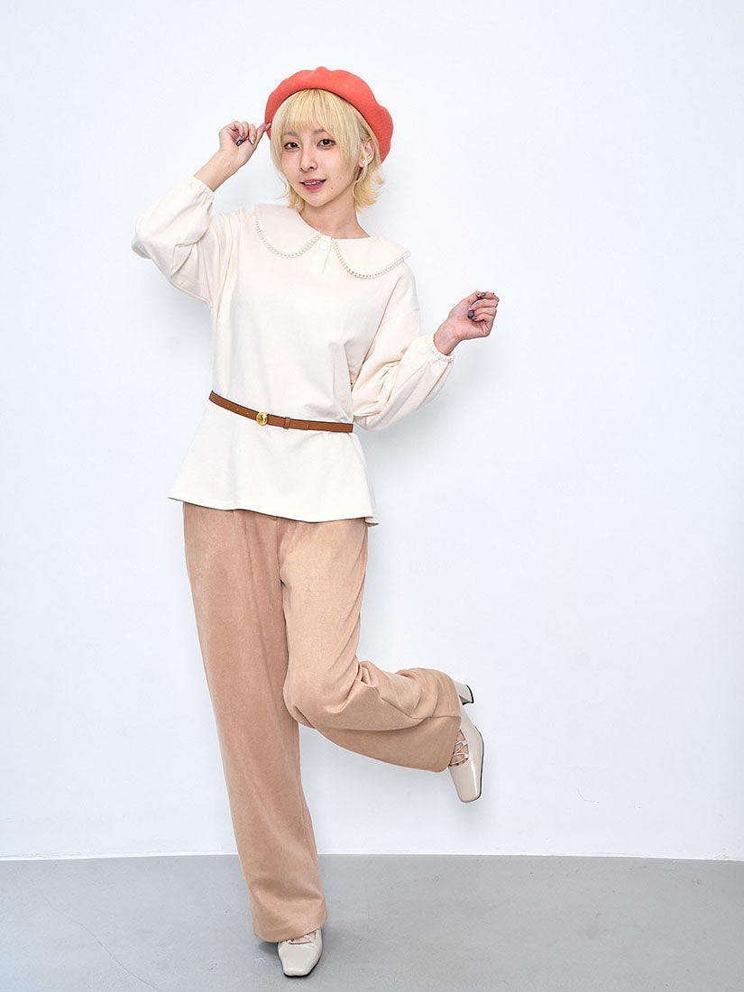 Suede Wide Leg Pants (2 Colours)