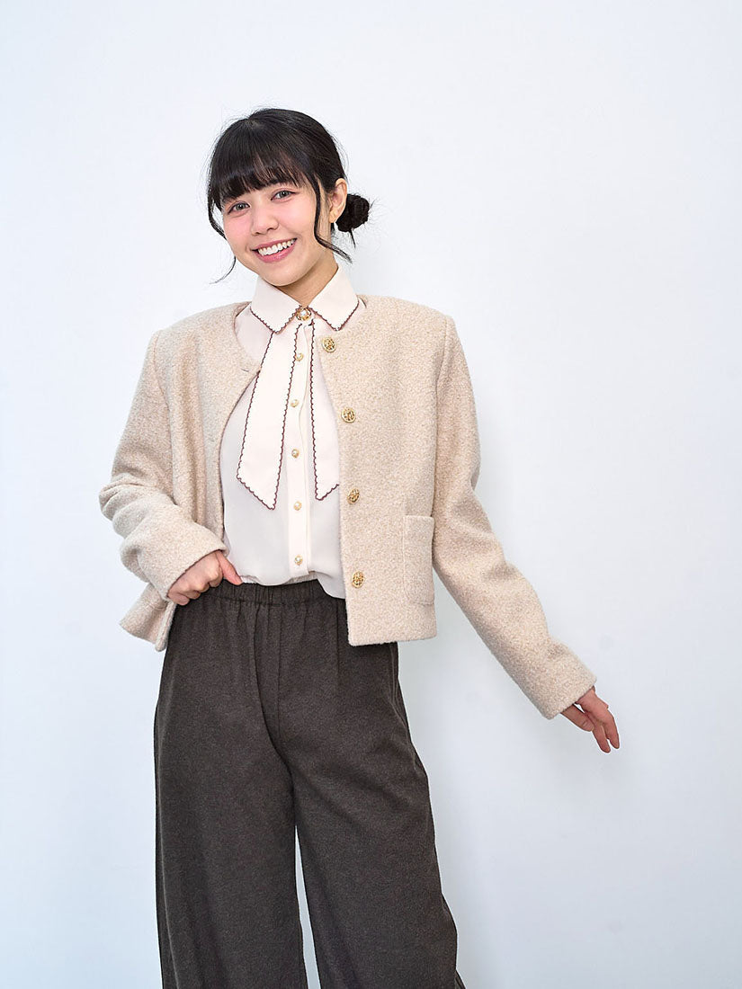 Golden Button Woollen Jacket (2 Colours)