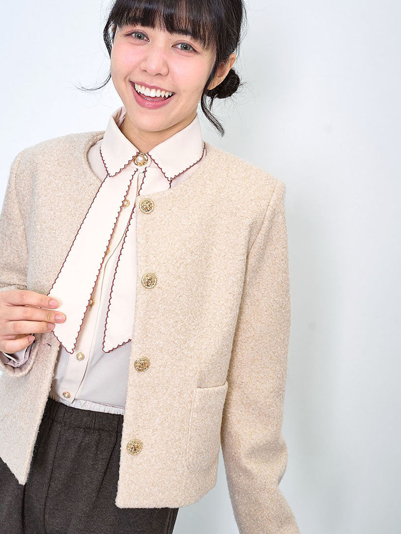 Golden Button Woollen Jacket (2 Colours)