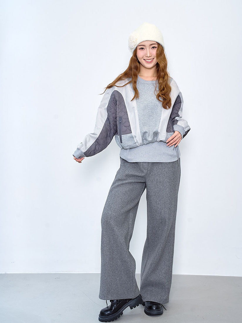 Quilted Patchwork Sweatshirt (2 Colours)