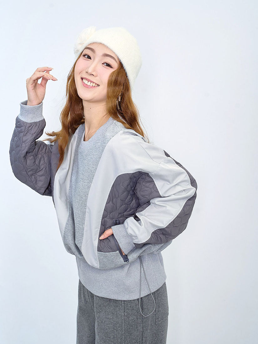 Quilted Patchwork Sweatshirt (2 Colours)