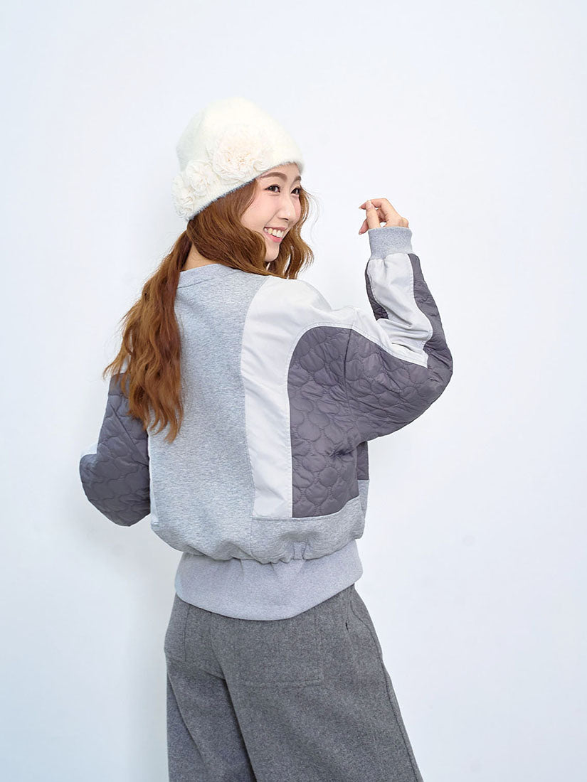 Quilted Patchwork Sweatshirt (2 Colours)