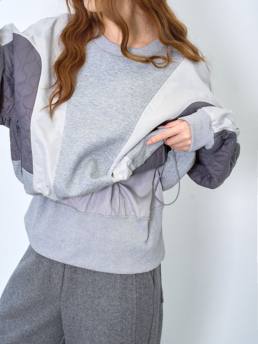 Quilted Patchwork Sweatshirt (2 Colours)