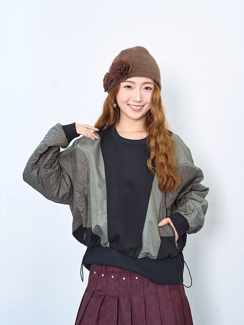 Quilted Patchwork Sweatshirt (2 Colours)