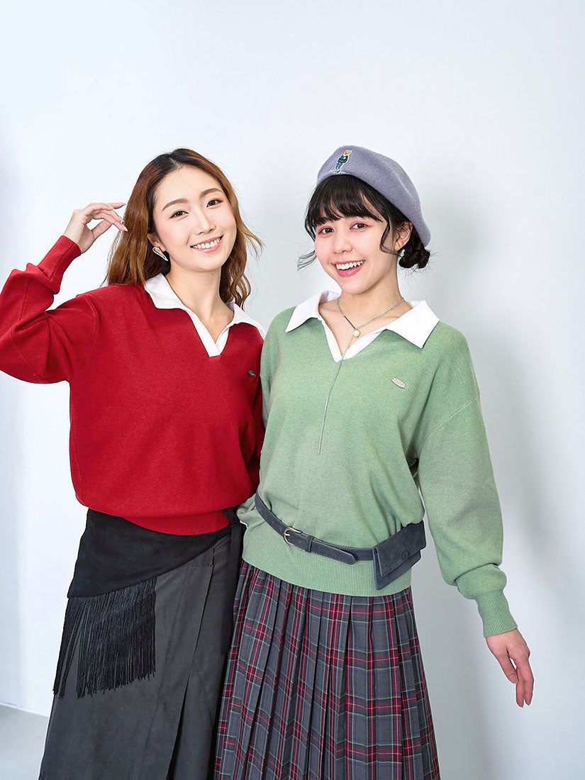 Shirt Collar Sweater (2 Colours)