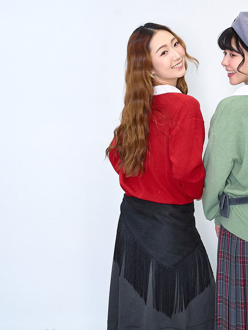 Tassels Fringe Suede Belt / Scarf